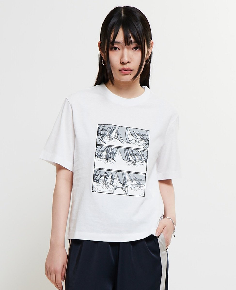Three-Quarter - Soffitto 《コラボ》【Soffitto*TINDA】プリントTシャツ ソフィット トップス カットソー・Tシャツ ホワイト ブラック【送料無料】