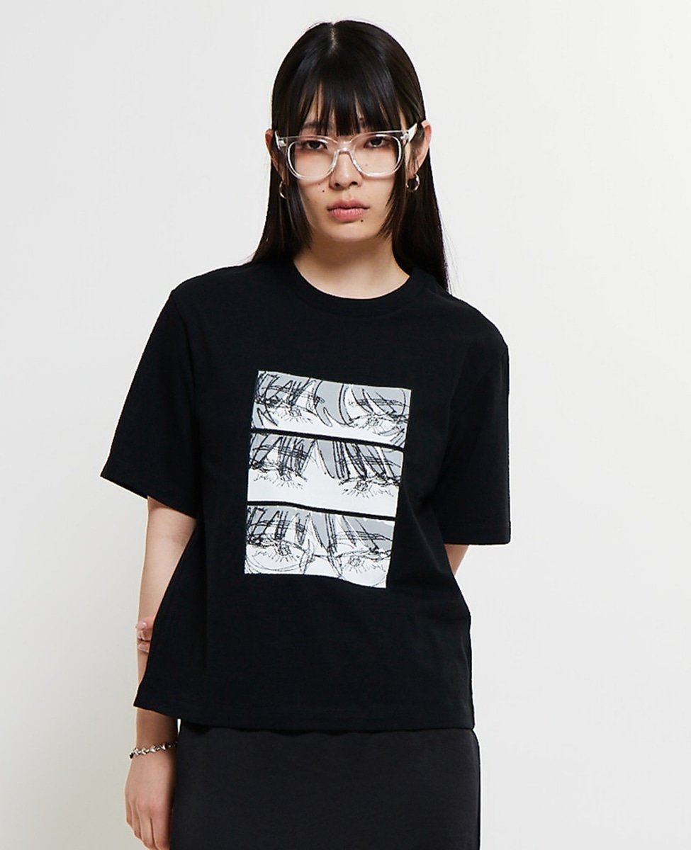 Soffitto 《コラボ》【Soffitto*TINDA】プリントTシャツ ソフィット トップス カットソー・Tシャツ ホワイト ブラック