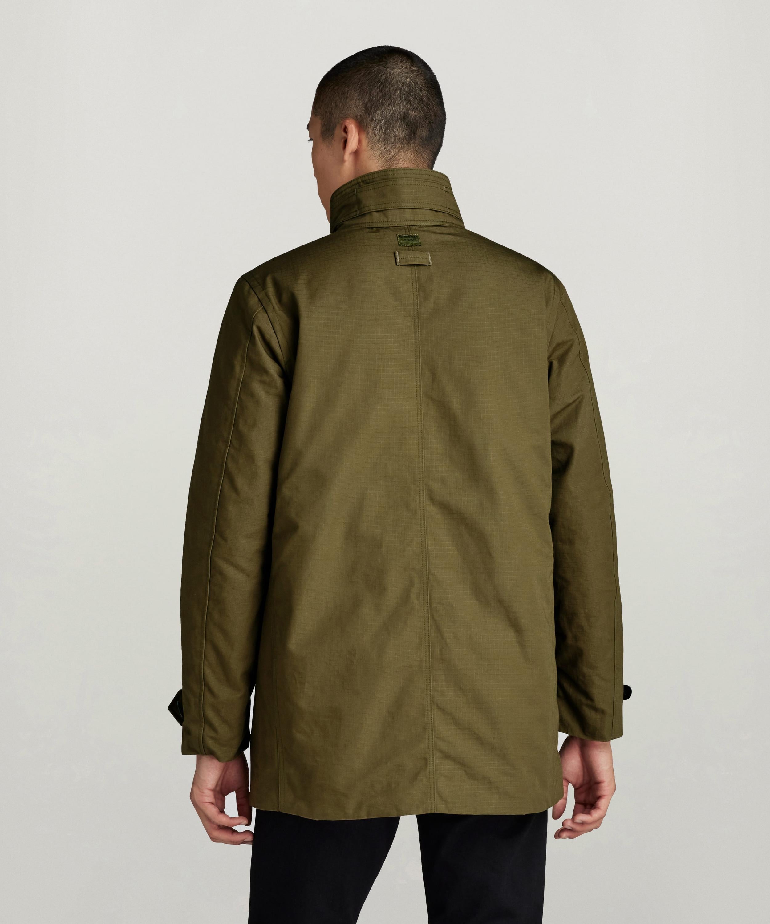 【公式ショップ】PADDED TRENCH/ミリタリーディテール撥水中綿ミドルレングスコートコート ジースターロゥ ジャケット・アウター トレンチコート グリーン