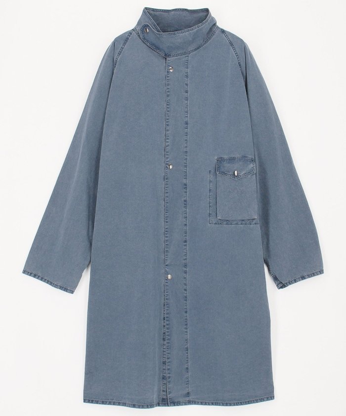 nanamica Indigo Weather Field Coat フリークスストア ジャケット・アウター ステンカラーコート グレー ブルー【送料無料】