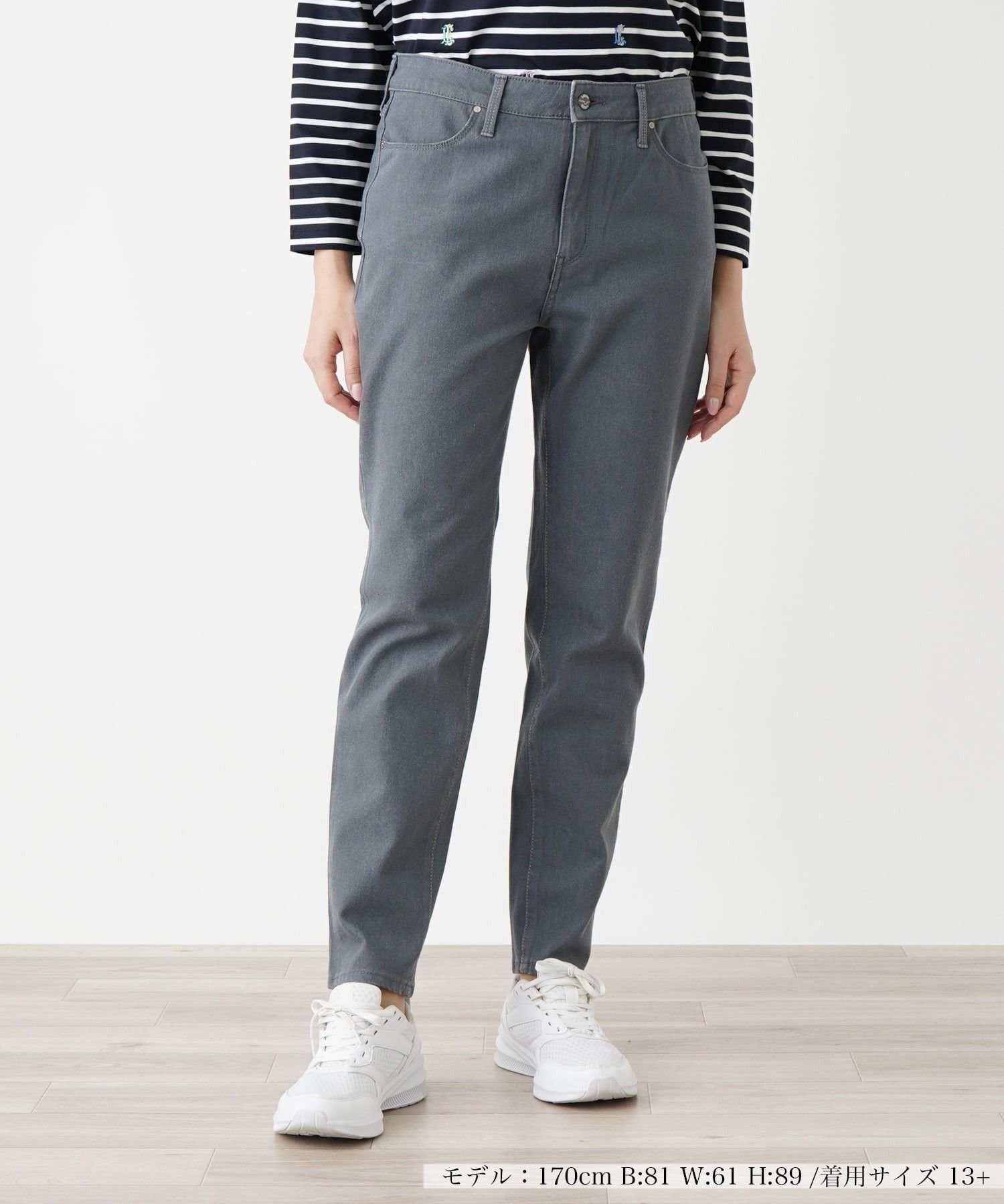 Leilian PLUS HOUSE 【店頭人気】デニムパンツ【L JEANS】 レリアン プラスハウス パンツ ジーンズ・デニムパンツ グレー
