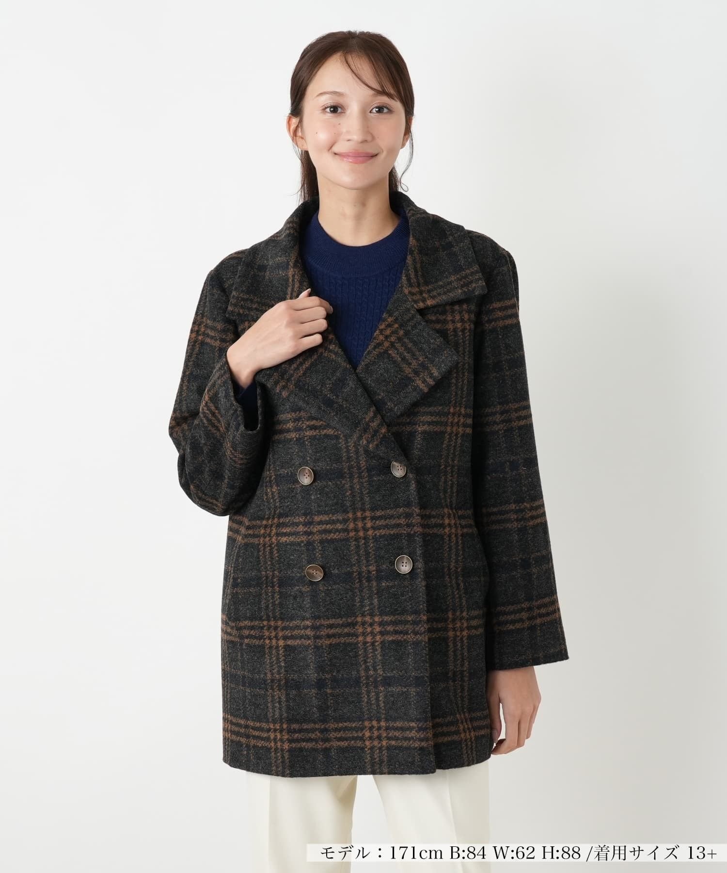 Leilian PLUS HOUSE コート【プラス企画】 レリアン プラスハウス ジャケット・アウター ステンカラーコート グレー