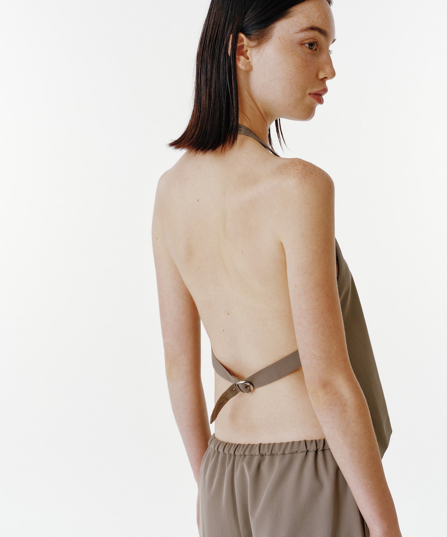 UNUS UNUS / Halter Neck Top エストネーション トップス シャツ・ブラウス ブラウン グレー