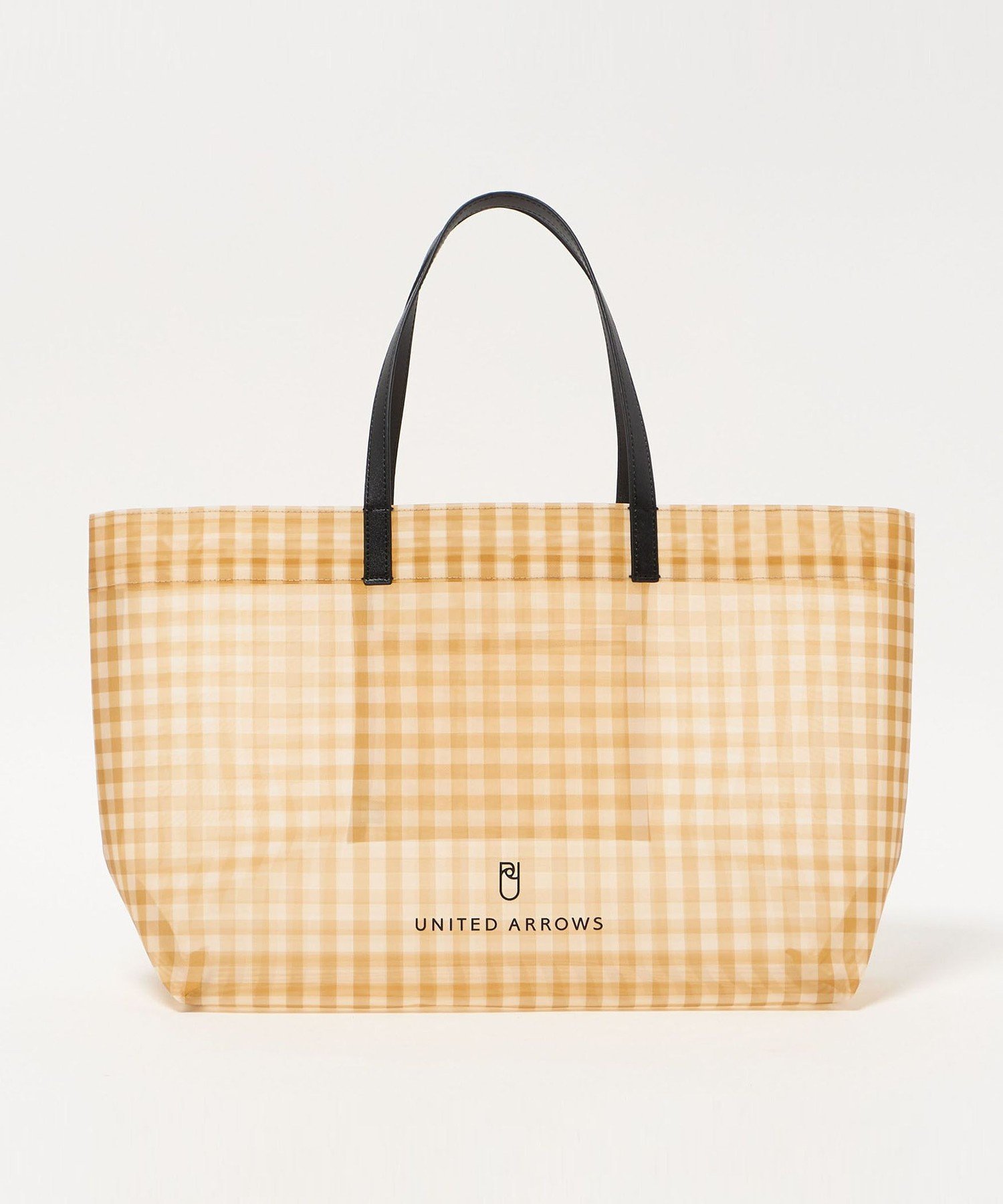 UNITED ARROWS チェック メッシュ トートバッグ ユナイテッドアローズ バッグ トートバッグ イエロー【送料無料】 2