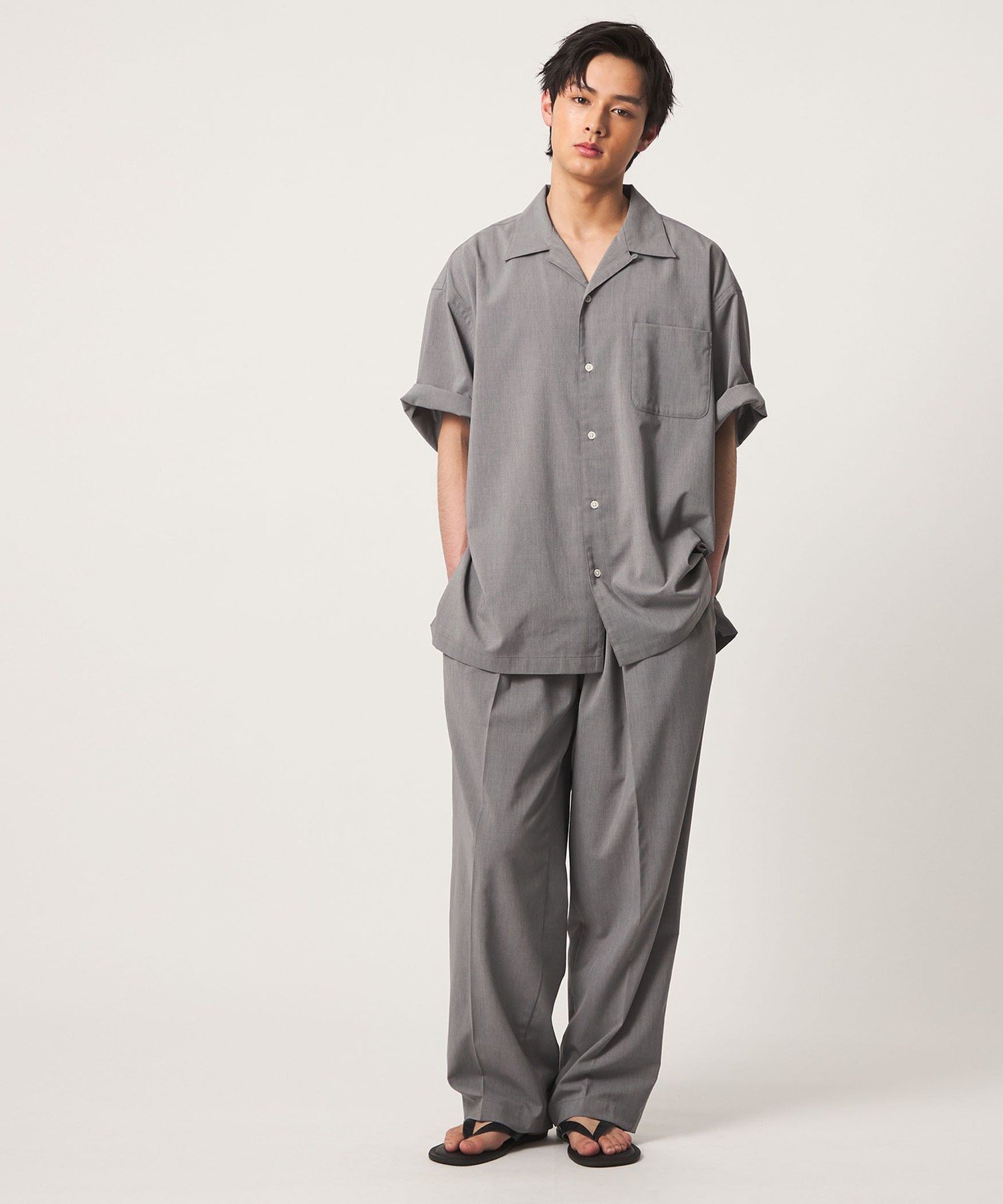 ＜CITEN＞サラサラックスイージーシェフパンツ -吸水速乾・防シワ・ストレッチ- シテン パンツ スラックス・ドレスパンツ グレー ブラック ホワイト