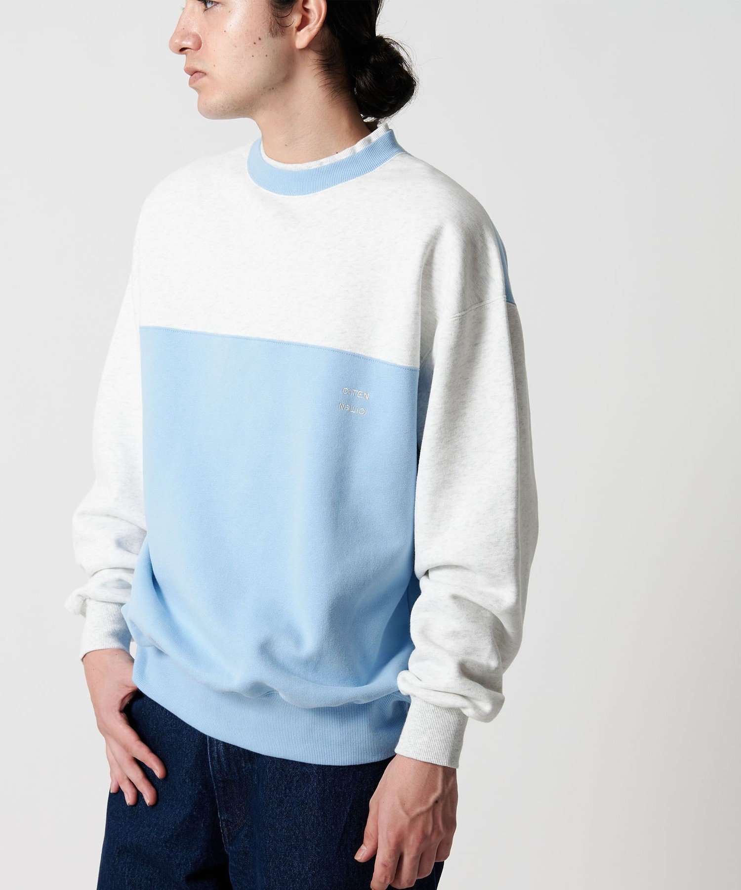 【SALE／50%OFF】CITEN ＜CITEN＞バイカラースウェットシャツ ユナイテッドアローズ アウトレット トップス スウェット・トレーナー ベージュ ブルー