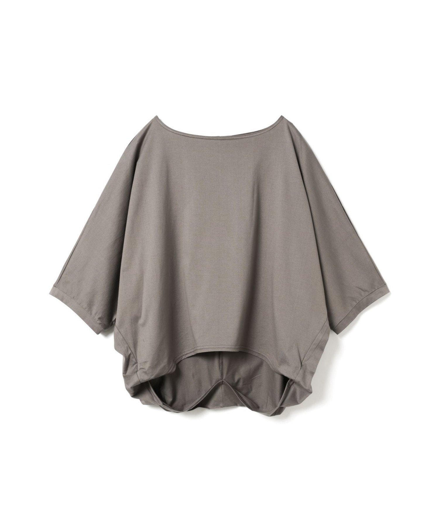 mizuiro ind mizuiro ind ボートネックコクーンプルオーバー マーコート トップス カットソー・Tシャツ ホワイト ブラック グレー