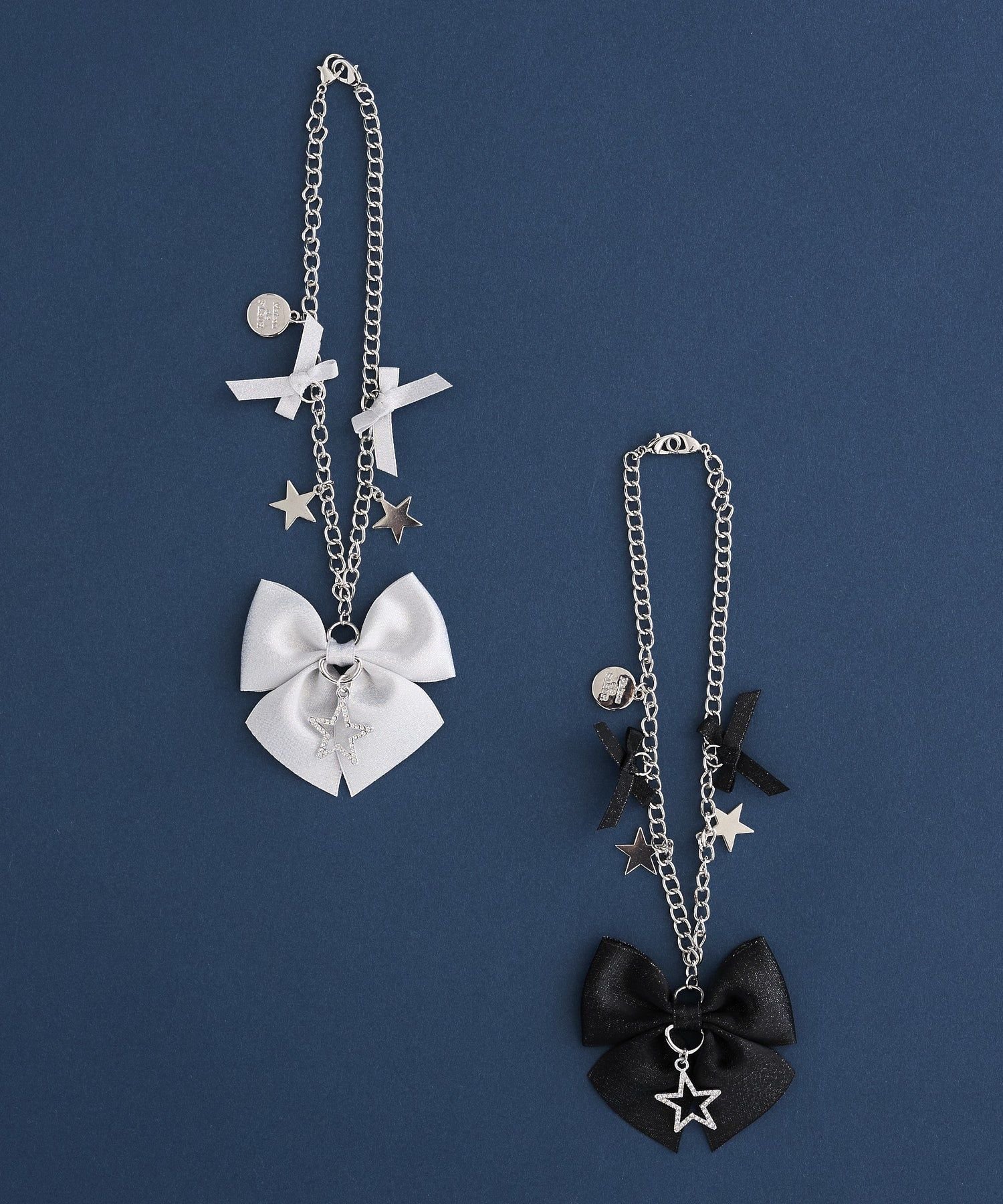 Maison de FLEUR スターリボンバッグチャーム メゾン ド フルール アクセサリー・腕時計 その他のアクセサリー・腕時計 シルバー ブラック