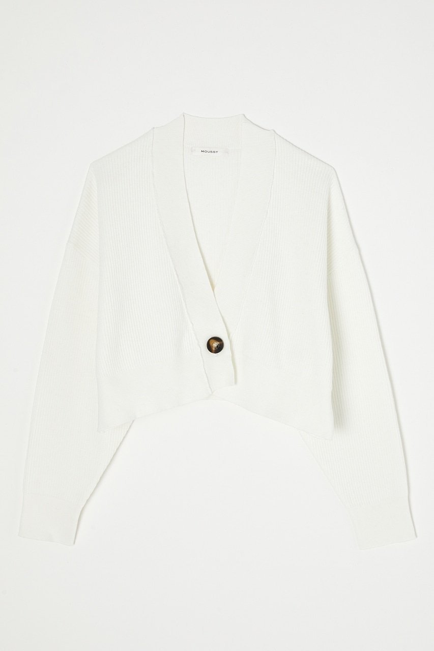 【SALE／20%OFF】MOUSSY V/N SHORT カーディガン マウジー トップス カーディガン ホワイト ブラック グリーン【送料無料】のサムネイル