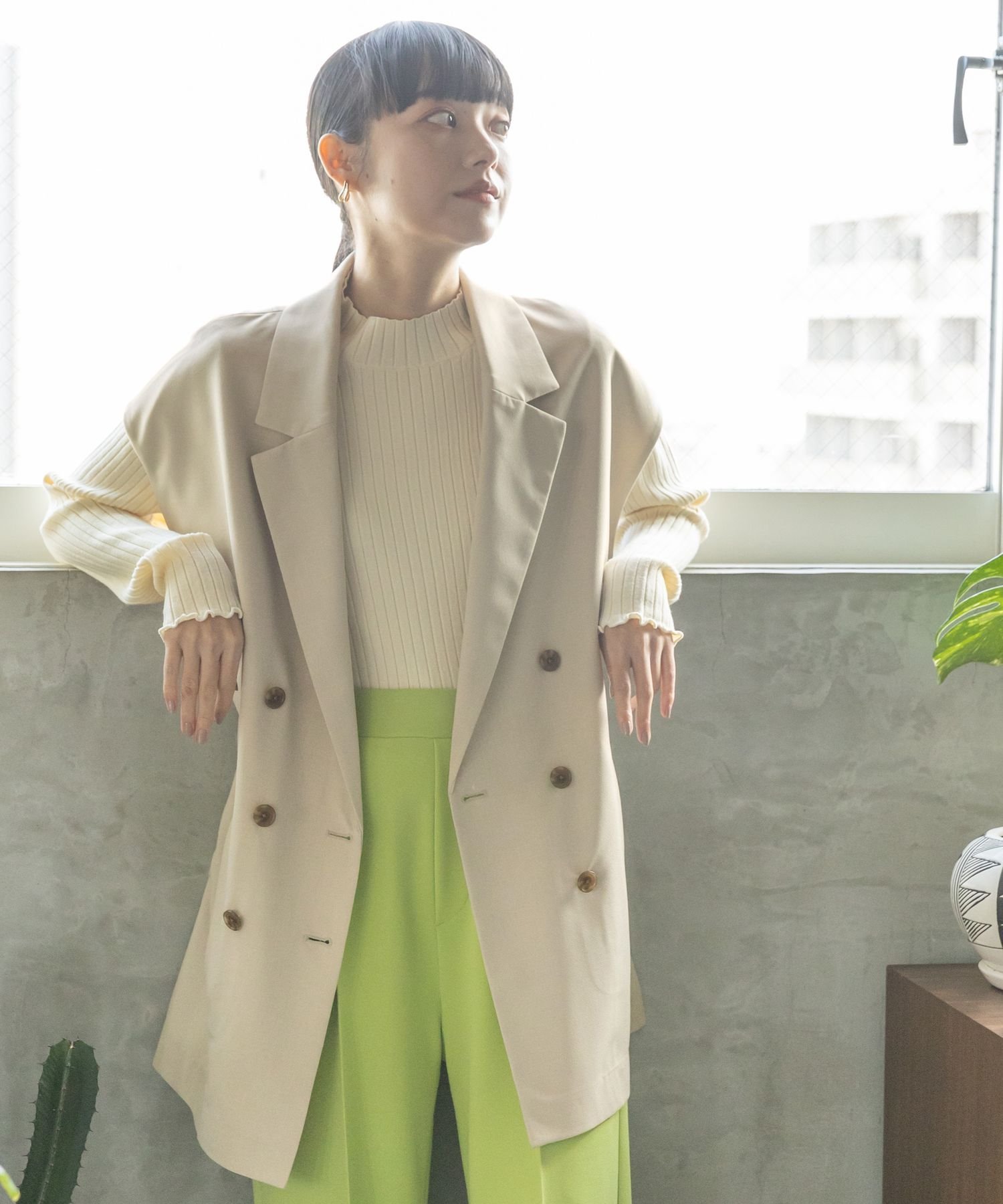 LOWRYS FARM (W)アムンゼンボリュームベスト ローリーズファーム トップス ベスト・ジレ ベージュ カーキ ブラック【送料無料】のサムネイル