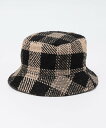 【SALE/50%OFF】SHIPS MEN GRILLO: ウール チェック バケット ハット シップス 帽子 ハット ブラック ブラウン【送料無料】