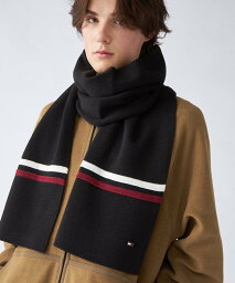 【SALE／40%OFF】TOMMY HILFIGER (M)TOMMY HILFIGER(トミーヒルフィガー) エレベートウールフラッグスカーフ トミーヒルフィガー ファッション雑貨 スカーフ・バンダナ ブラック【送料無料】