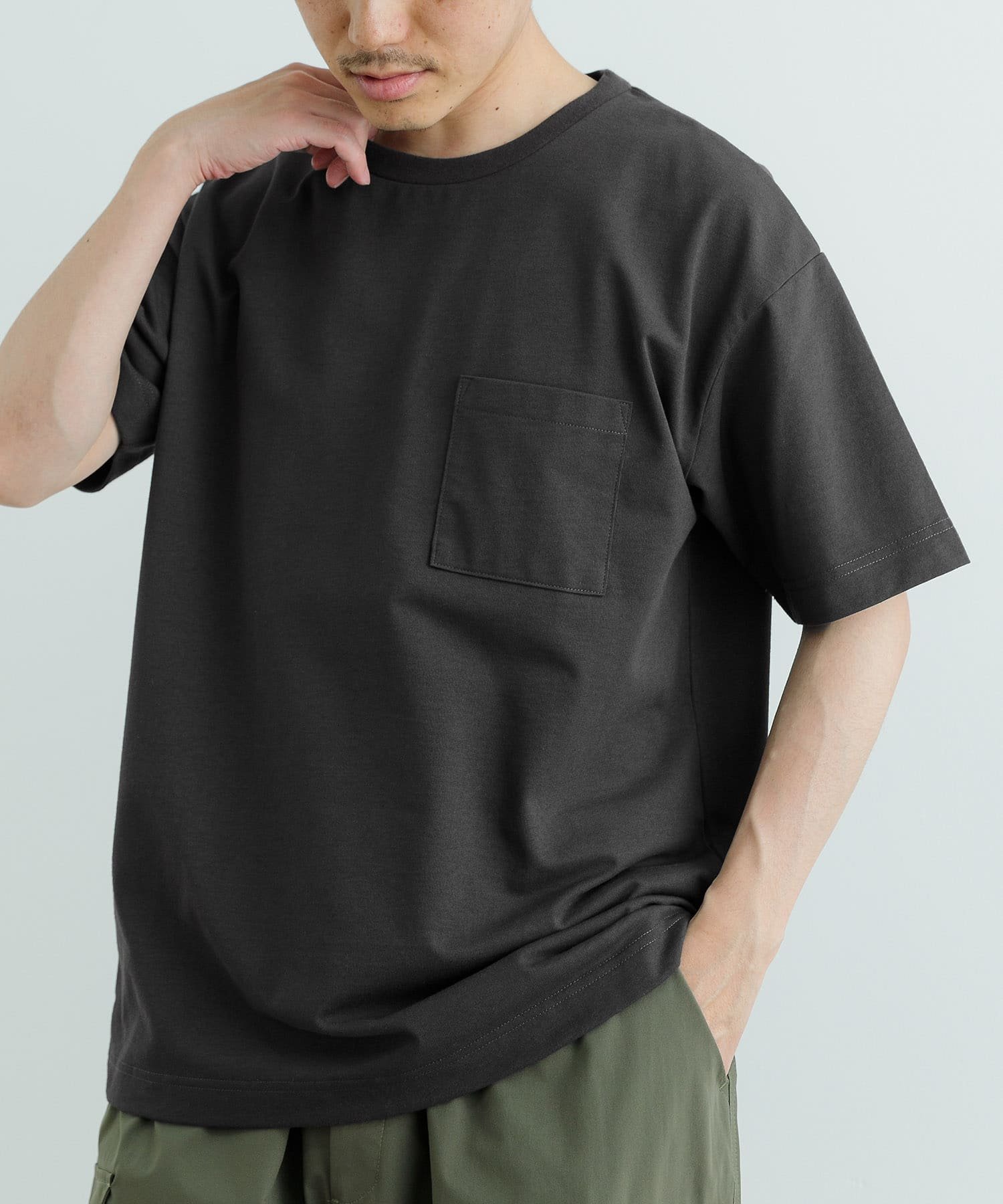 【SALE／60%OFF】URBAN RESEARCH ITEMS 『吸水速乾/イージーケア/UVカット』高機能TC天竺 ポケットTシャツ アーバンリサーチアイテムズ トップス カットソー・Tシャツ ホワイト グレー ブルー