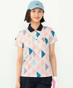 【SALE/60%OFF】BEAMS GOLF ORANGE LABEL <WOMEN> ORANGE LABEL / 幾何学プリント ポロシャツ ビームス ア...