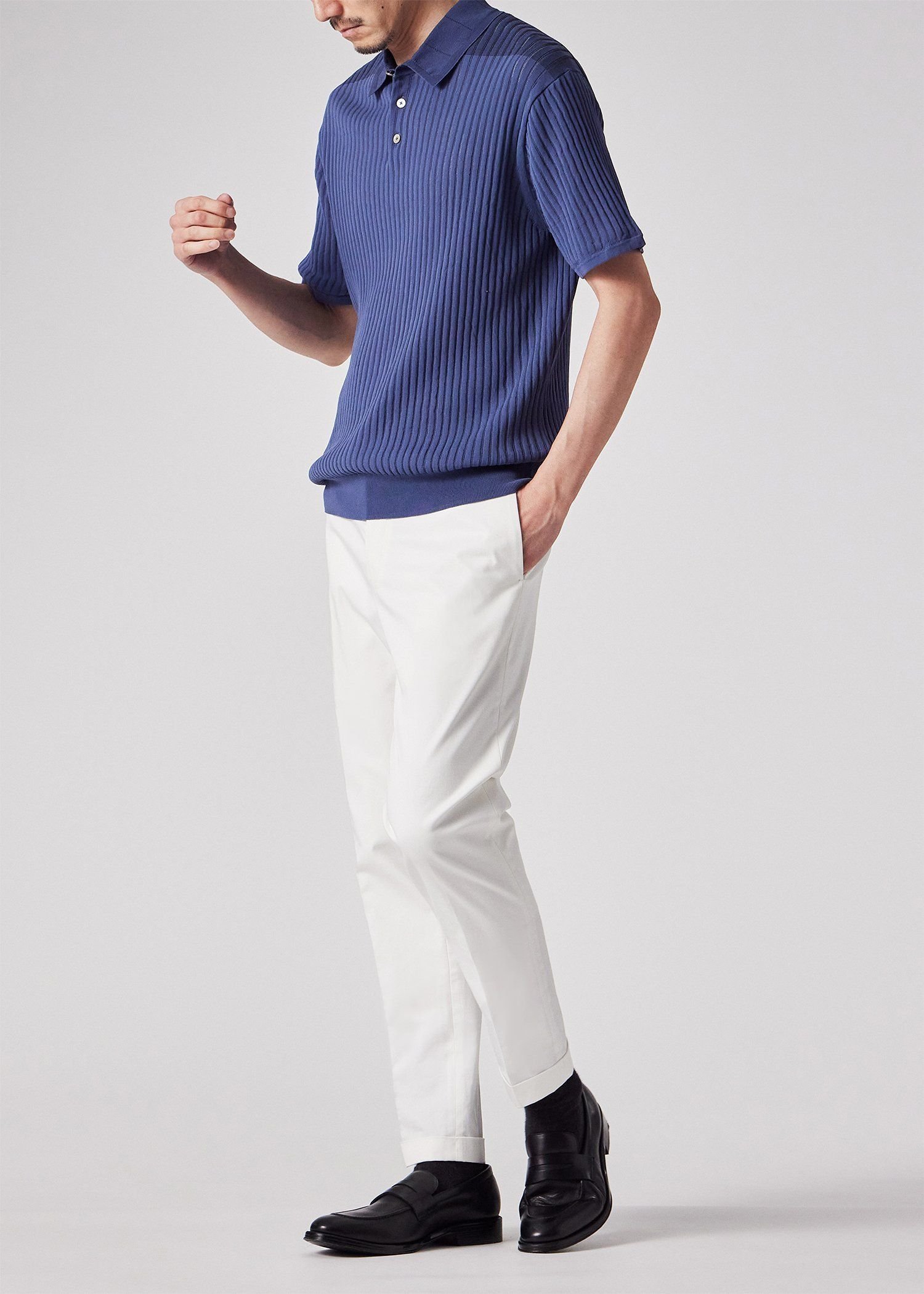 Paul Smith コットンストレッチ アンクルカット トラウザーズ ポール・スミス パンツ スラックス・ドレスパンツ ホワイト【送料無料】