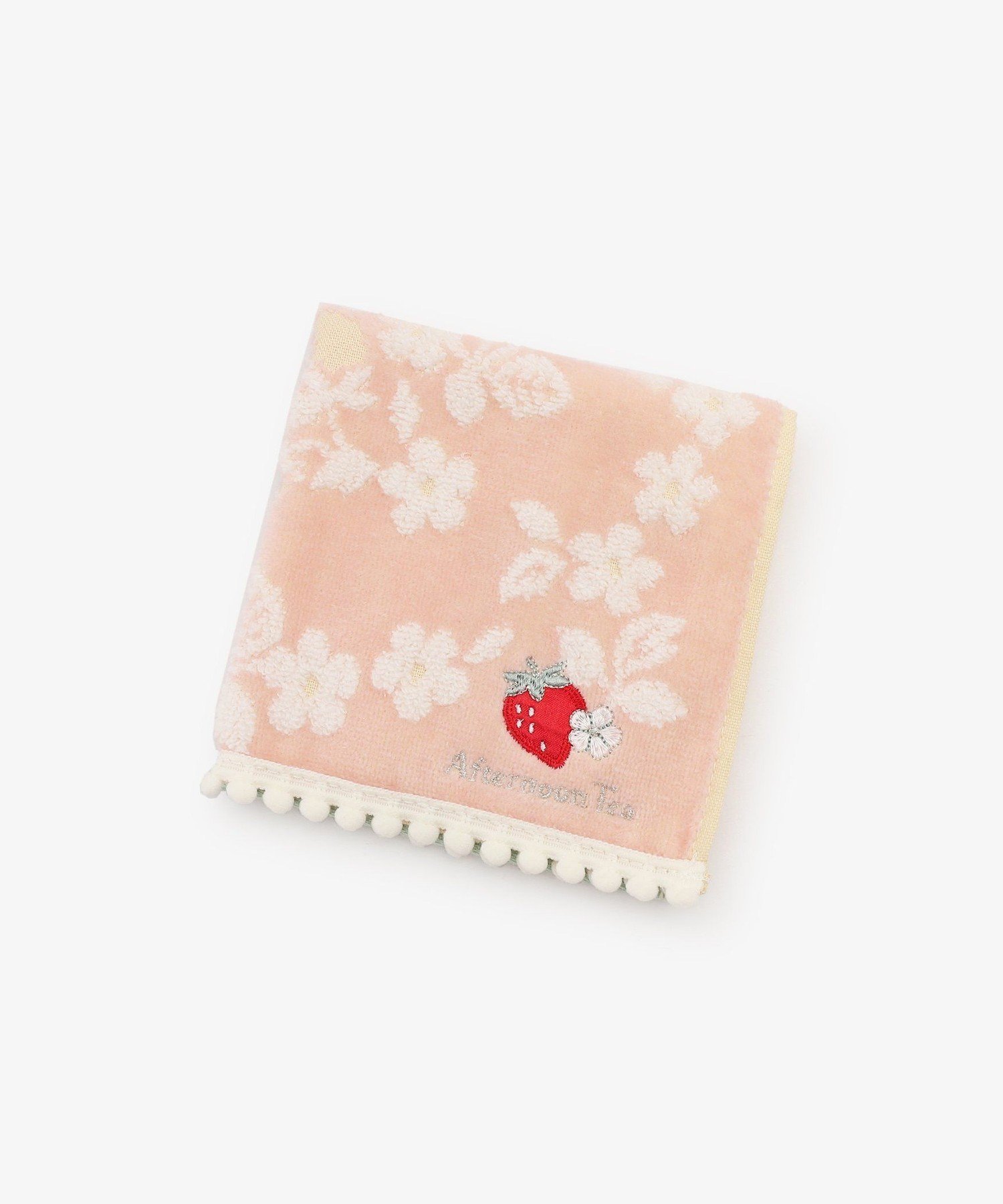Afternoon Tea LIVING イチゴレースミニタオル アフタヌーンティー・リビング ファッション雑貨 ハンカチ・ハンドタオル ピンク