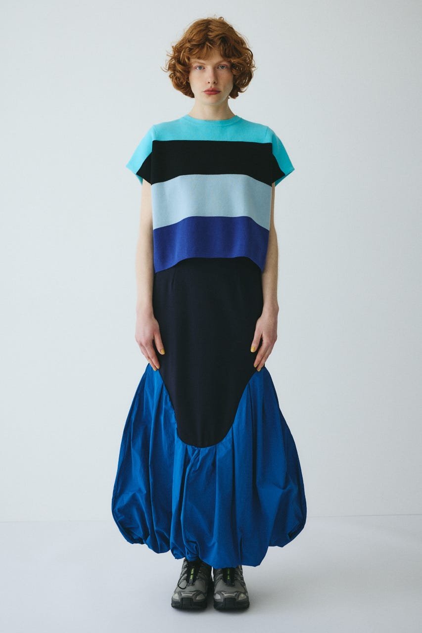 HeRIN.CYE Round switching skirt ヘリンドットサイ スカート ロング・マキシスカート ブラウン ネイビー ブラック