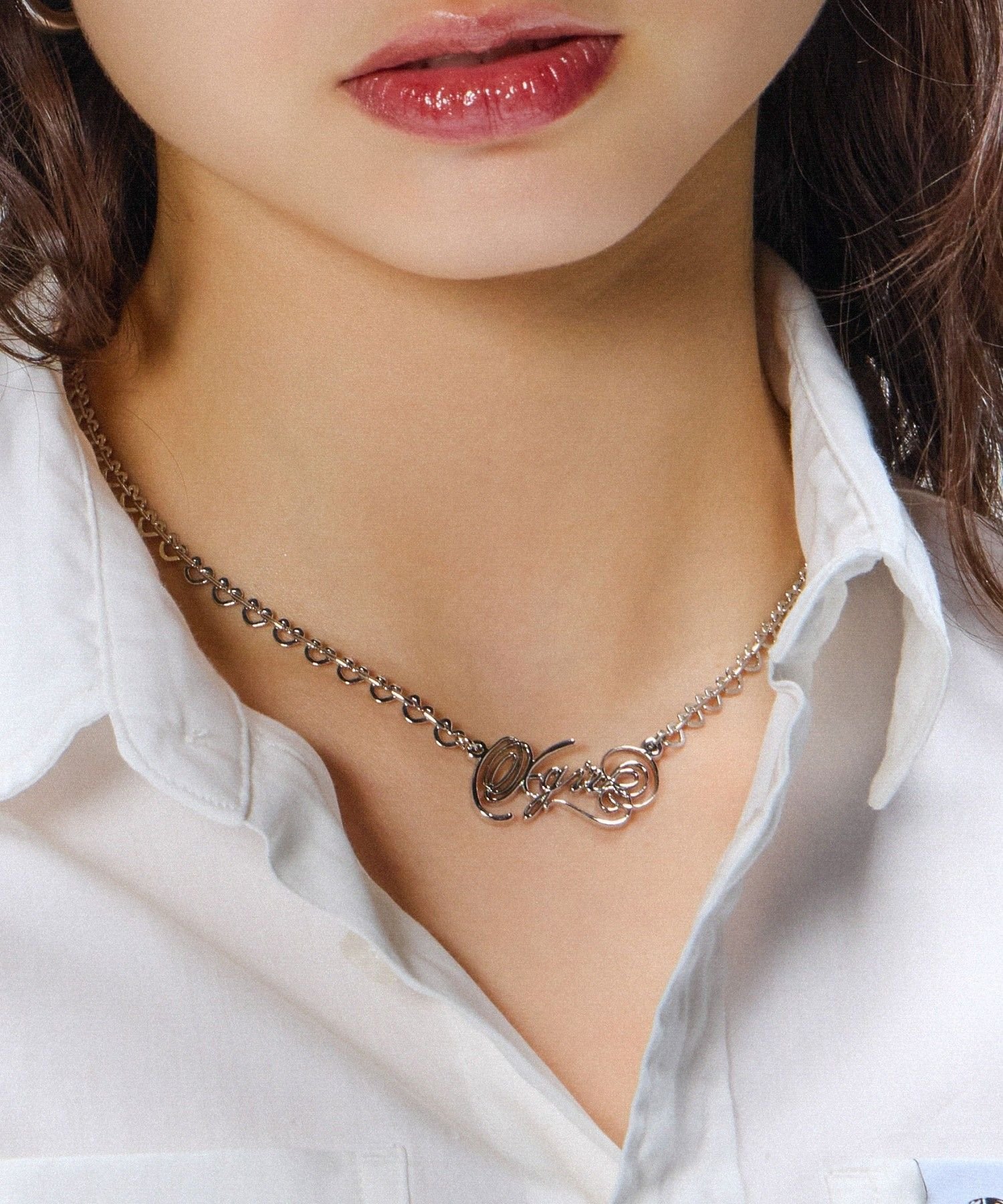 X-girl SCRIPT LOGO CHARM NECKLACE エックスガール アクセサリー・腕時計 その他のアクセサリー・腕時計 ゴールド シルバー