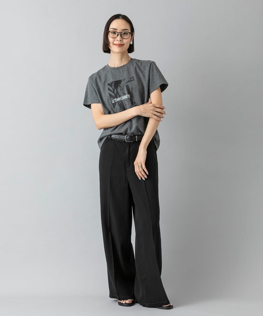 MICHEL KLEIN（小さいサイズ） [小さいサイズ]フォトTシャツ メゾンドゥサンク トップス カットソー・Tシャツ ホワイト