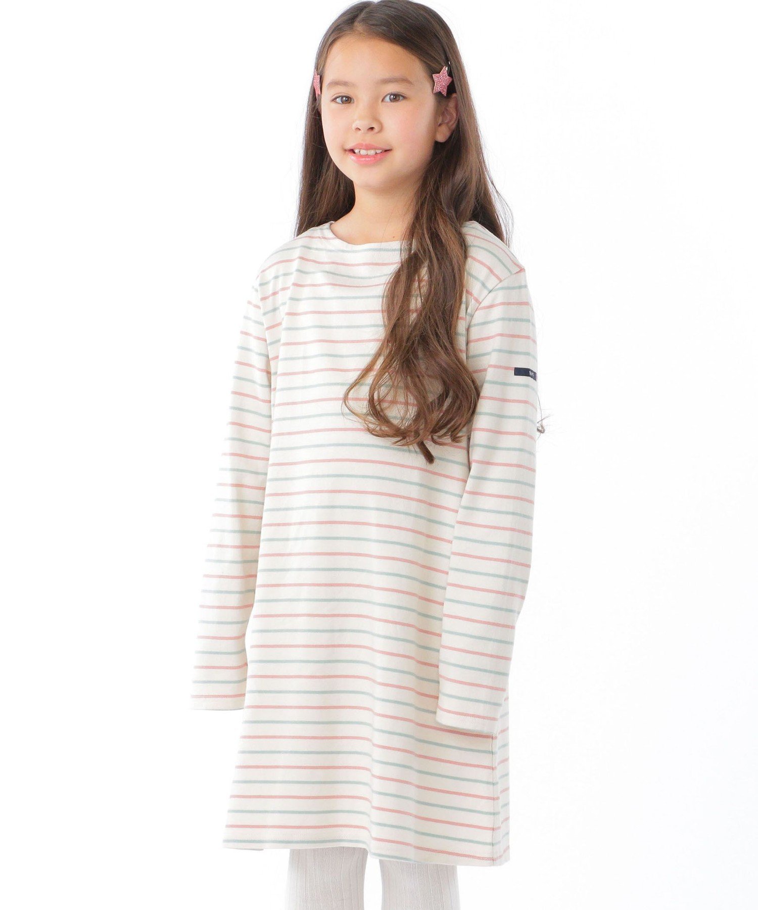 SHIPS KIDS SHIPS KIDS:140~150cm / オーガニック コットン ボーダー Aライン ワンピース シップス ワンピース・ドレス その他のワンピース・ドレス レッド