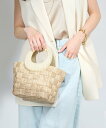 【SALE/20%OFF】La boutique BonBon パールハンドルブレードバスケットS ラブティックボンボン バッグ トートバッグ ベージュ【送料無...