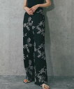ANOTHER S 花柄刺繍メッシュパンツ スマイルオーキッド パンツ スラックス・ドレスパンツ ホワイト ブラック【送料無料】