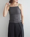 notch. カップ付き配色ストラップキャミソール ノッチ トップス その他のトップス ブラック グレー