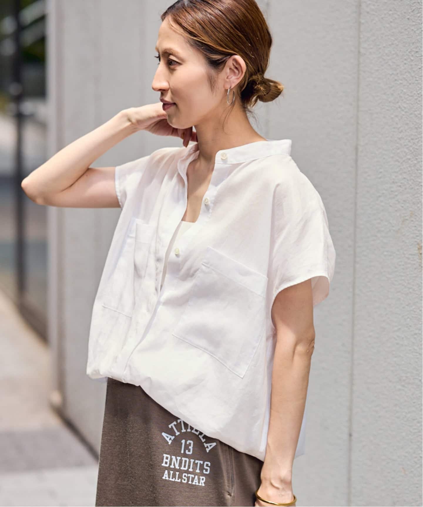 【新品未使用品】フレームワーク　リネン　ワイドシャツ 楽天市場】麻 シャツ（ブランドフレームワーク）の通販