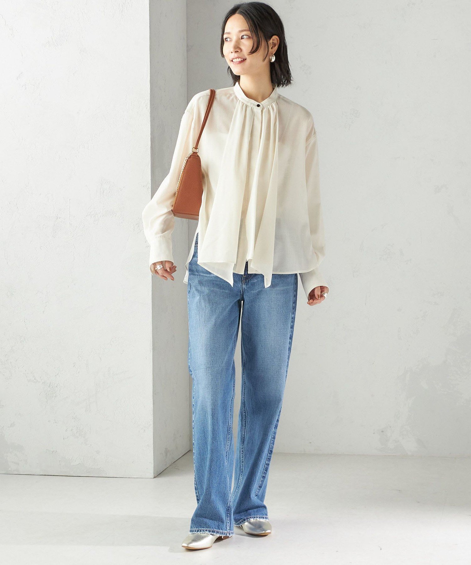 【SALE／40%OFF】SHIPS WOMEN ＜手洗い可能＞シアー リボン タイ ブラウス シップス トップス シャツ・ブラウス ベージュ【送料無料】