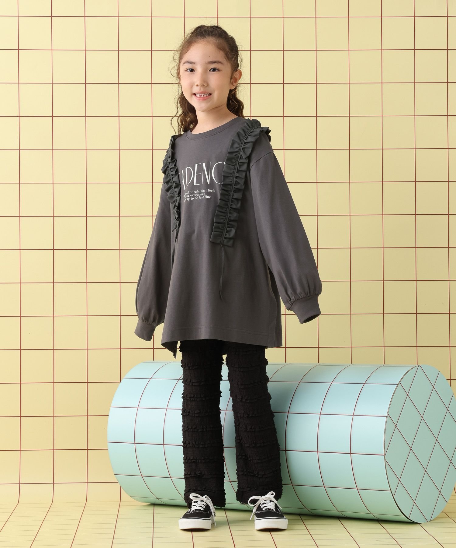 【SALE／50%OFF】LEPSIM 【KIDS】リメイクフリル長袖ワンピース レプシィム ワンピ...