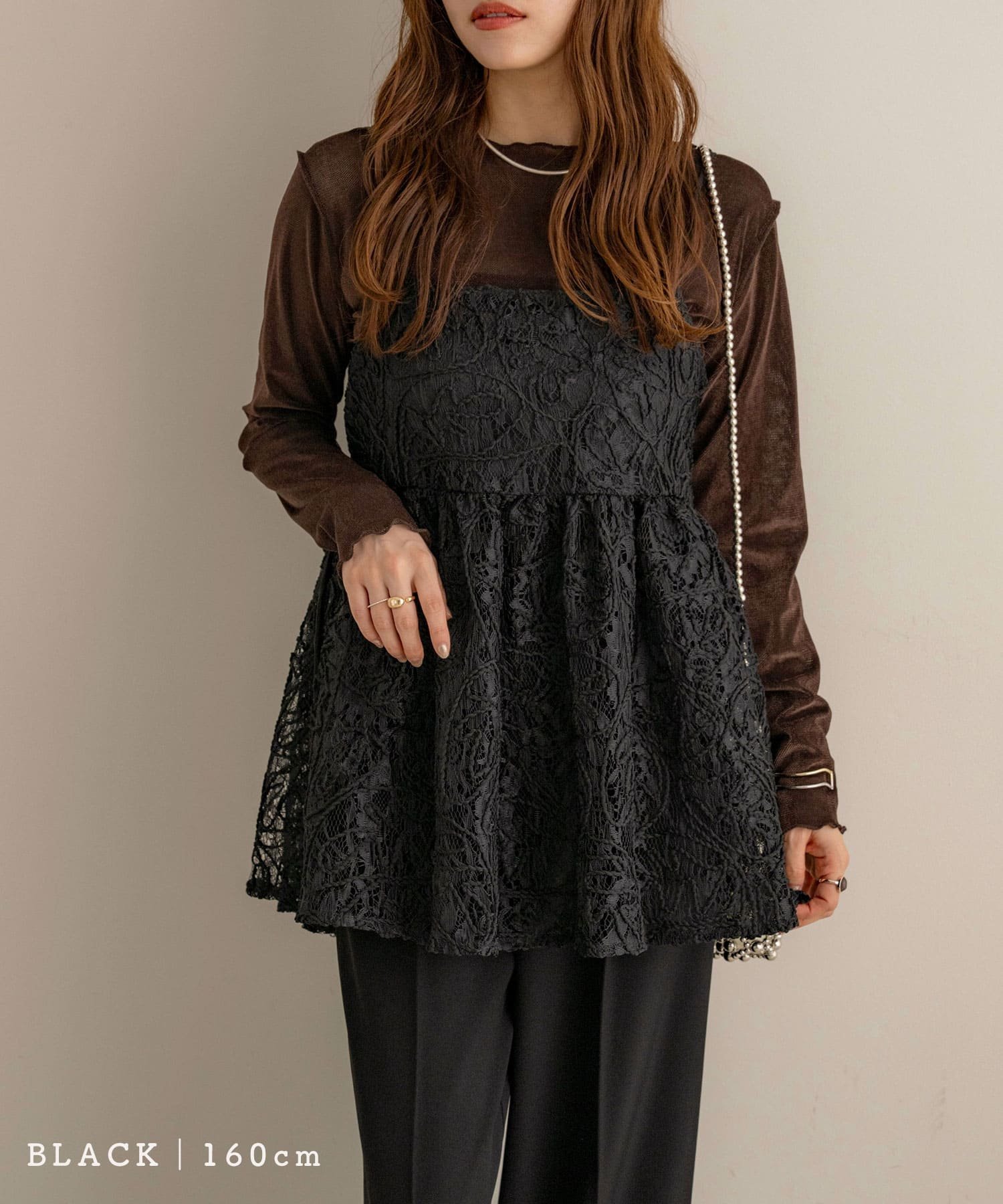 【SALE／40%OFF】NOAHL カシュクールレースキャミトップス ノアル トップス キャミソール ブラック ホ..