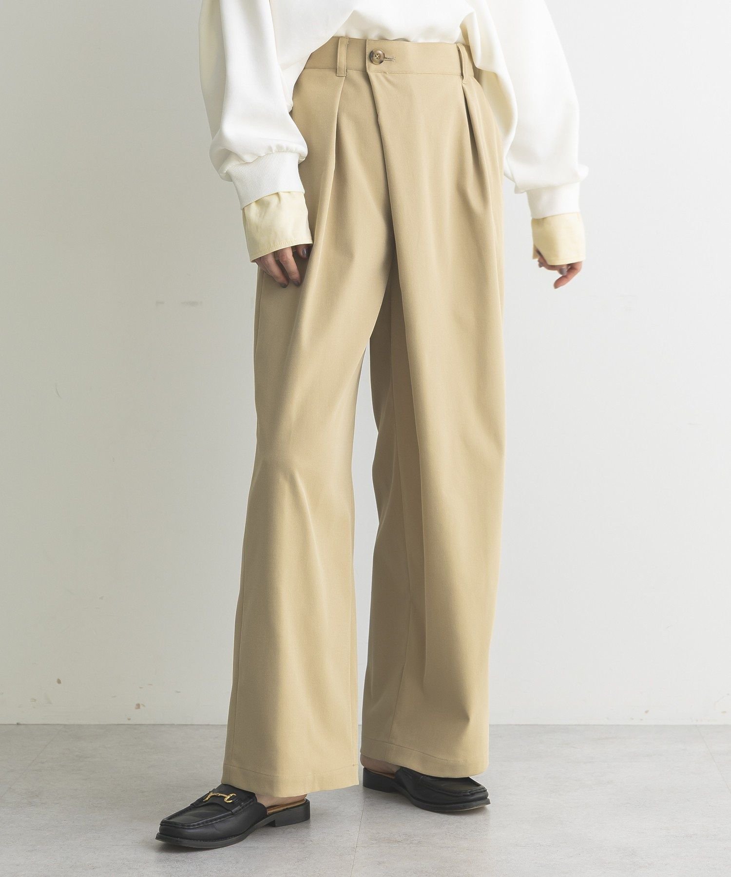 GARAGE OF GOOD CLOTHING 【日本製】アシメタックチノパンツ ガレージ オブ グッド クロージング パンツ その他のパンツ ベージュ ホワイト【送料無料】