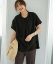 STYLE DELI 【LUXE】YAGI推しeveryday半袖ブラウス スタイルデリ トップス カットソー・Tシャツ ブラック ホワイト【送料無料】