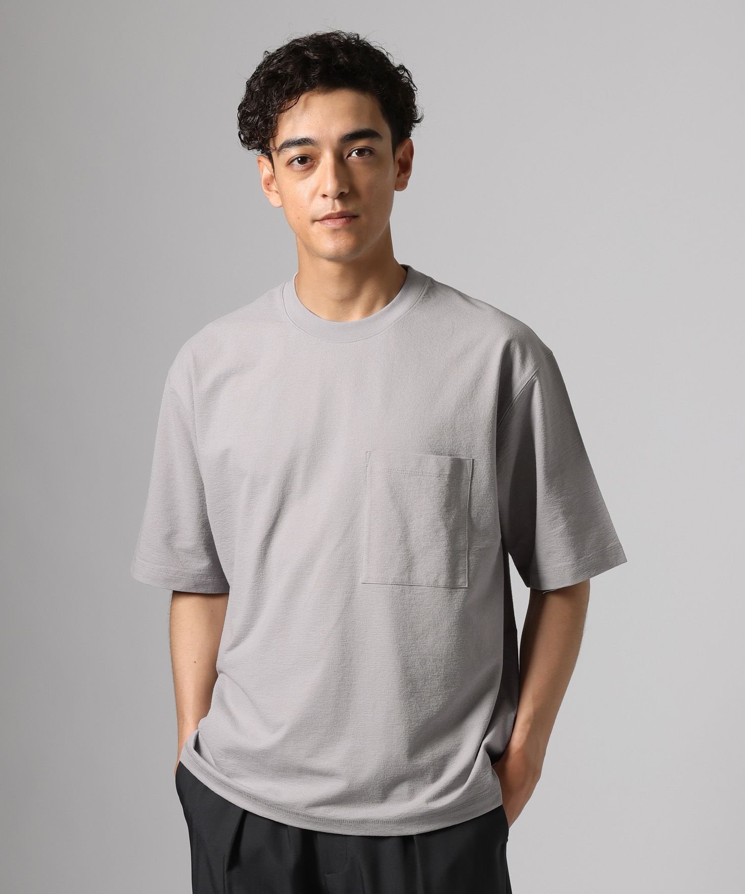 SORONA TEE ベイフロー トップス カットソー・Tシャツ グレー カーキグリーン