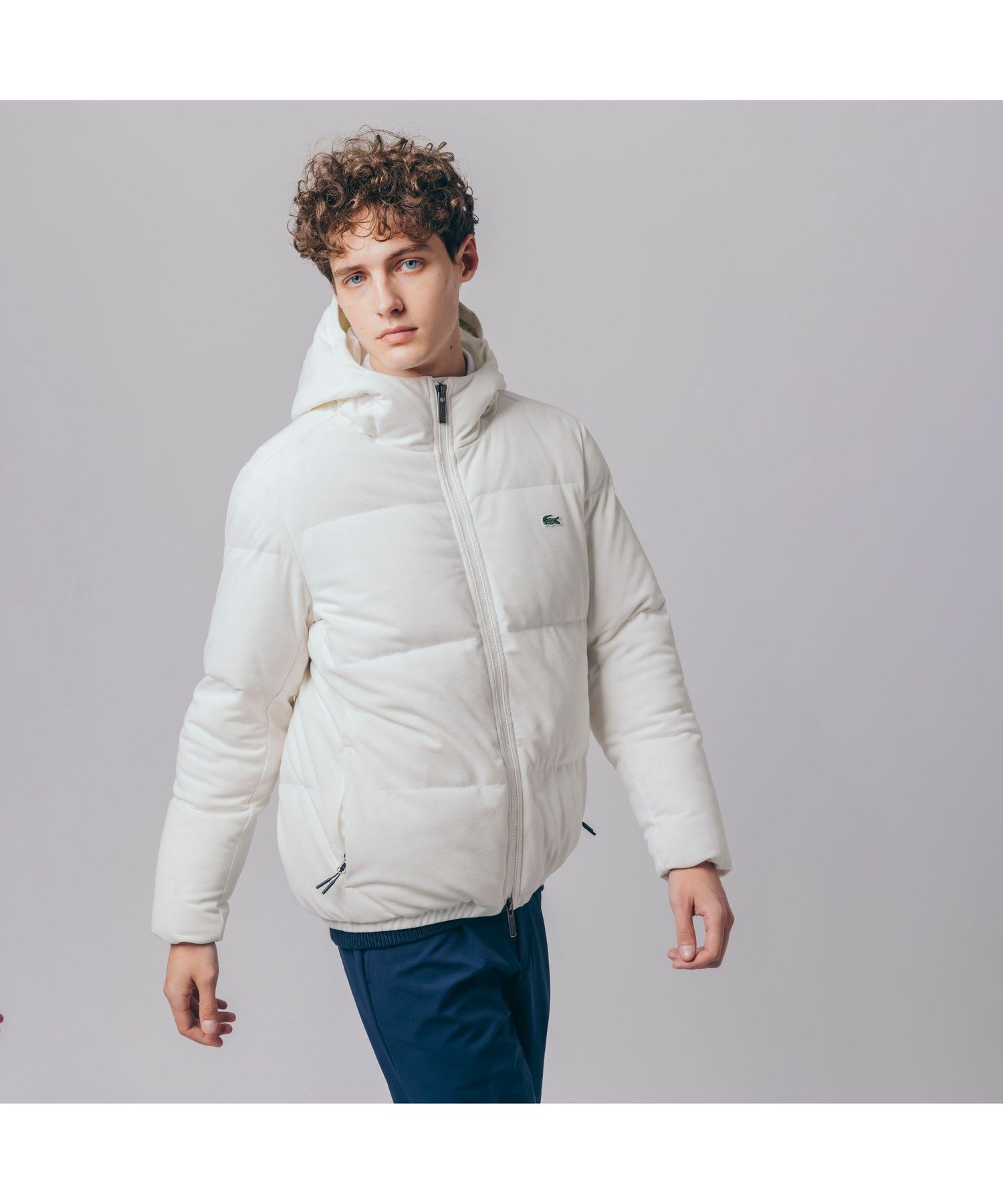 ラコステ ダウン メンズ 【SALE／30%OFF】LACOSTE ピケダウンジャケット ラコステ ジャケット・アウター ダウンジャケット・ダウンベスト ホワイト ブラック ネイビー グレー ブラウン【送料無料】