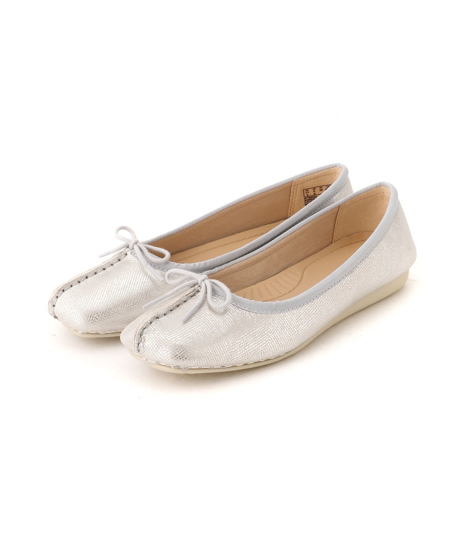 Clarks Clarks/213F Freckle Ice フレックルアイス フラットシューズ シルバー クラークス リーガル フットコミュニティー シューズ・靴 バレエシューズ シルバー【送料無料】のサムネイル