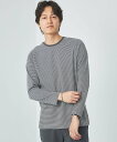 UNITED ARROWS green label relaxing クリアボーダー クルーネック Tシャツ ユナイテッドアローズ グリーンレーベルリラクシング トップス カットソー・Tシャツ グレー ホワイト【送料無料】