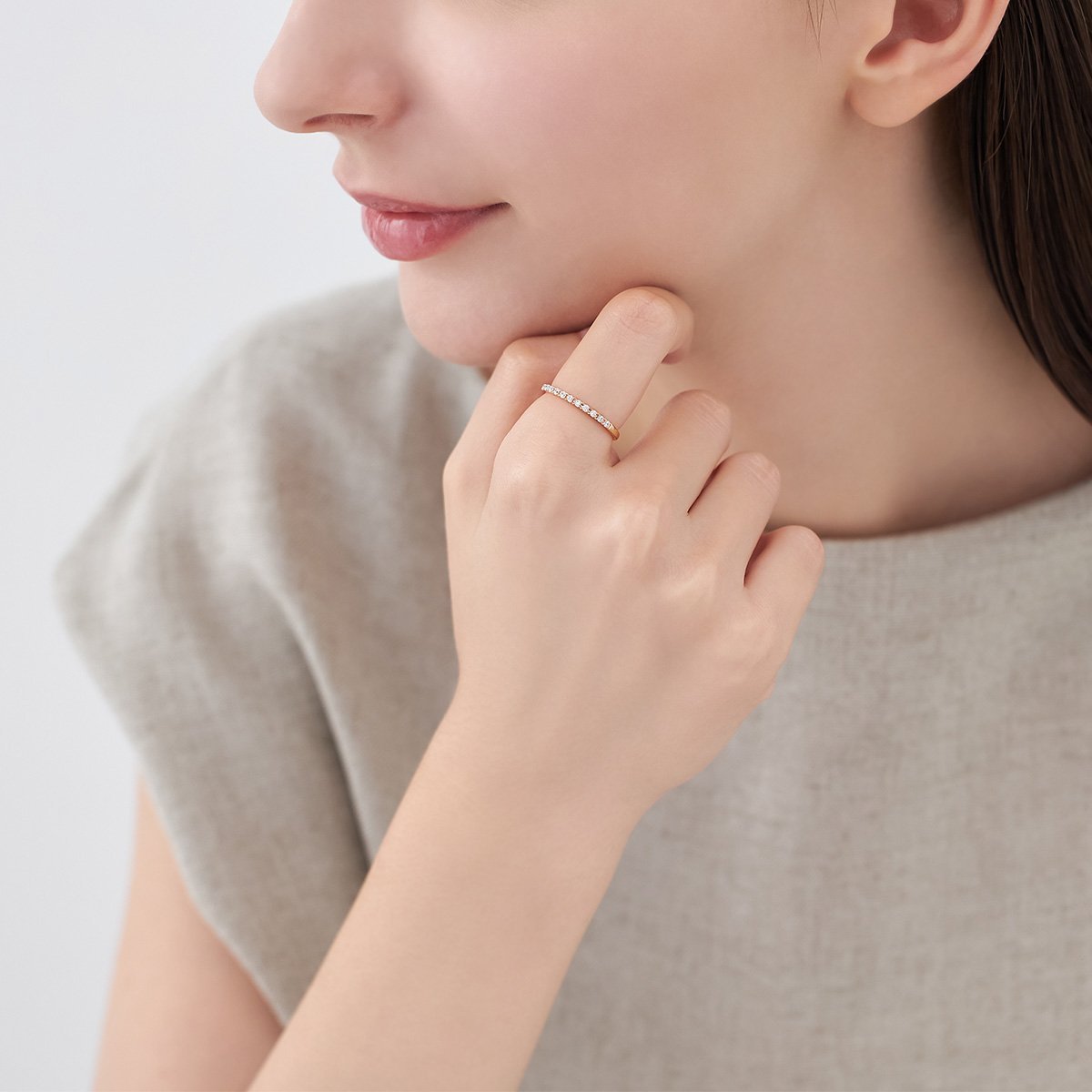 4℃ シルバー ハーフエタニティ リング ヨンドシー アクセサリー・腕時計 リング・指輪 ゴールド【送料無料】
