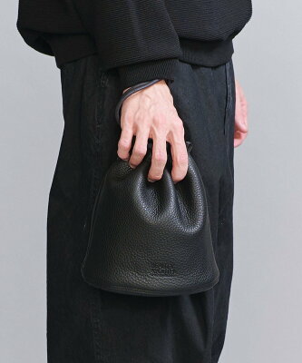 BEAUTY&YOUTH UNITED ARROWS スタンダード レザー パース ビューティー&ユース ユナイテッドアローズ バッグ ハンドバッグ ブラック【送料無料】
