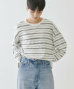 【SALE/25%OFF】AMERICAN HOLIC ランダムボーダーBIG Tシャツ アメリカン ホリック トップス カットソー・Tシャツ ブラック ネイビー ホワイト(4)
