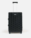 BALR. ROMEO EMBOSSED HEXAGON SUITCASE S SIZE ボーラー バッグ スーツケース・キャリーバッグ ブラック【送料無料】