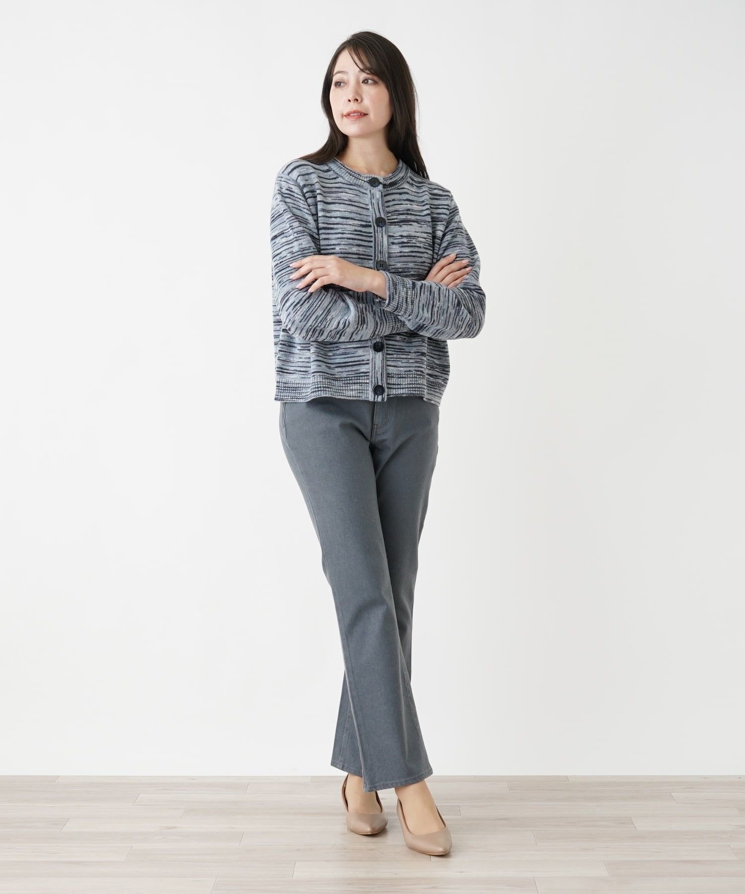 Leilian PLUS HOUSE 【店頭人気】デニムパンツ【L JEANS】 レリアン プラスハウス パンツ ジーンズ・デニムパンツ グレー