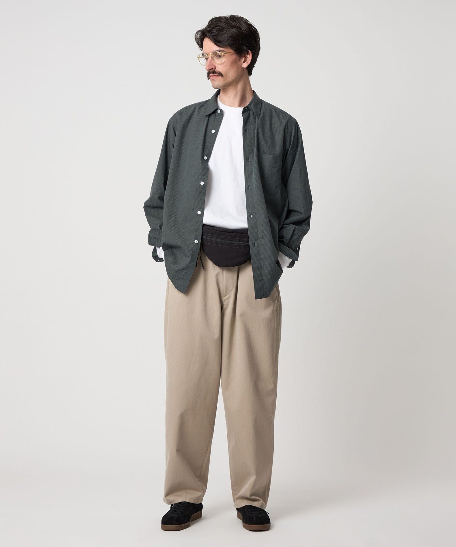 Steven Alan ＜Steven Alan＞ 60 コンパクトヤーン ストライプ レギュラーカラー シャツ NARROW ユナイテッドアローズ アウトレット トップス シャツ・ブラウス ホワイト グレー