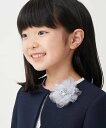 a.v.v [KIDS]ラメフラワーコサージュ アー・ヴェ・ヴェ アクセサリー・腕時計 ブローチ・コサージュ・バッジ グレー ホワイト