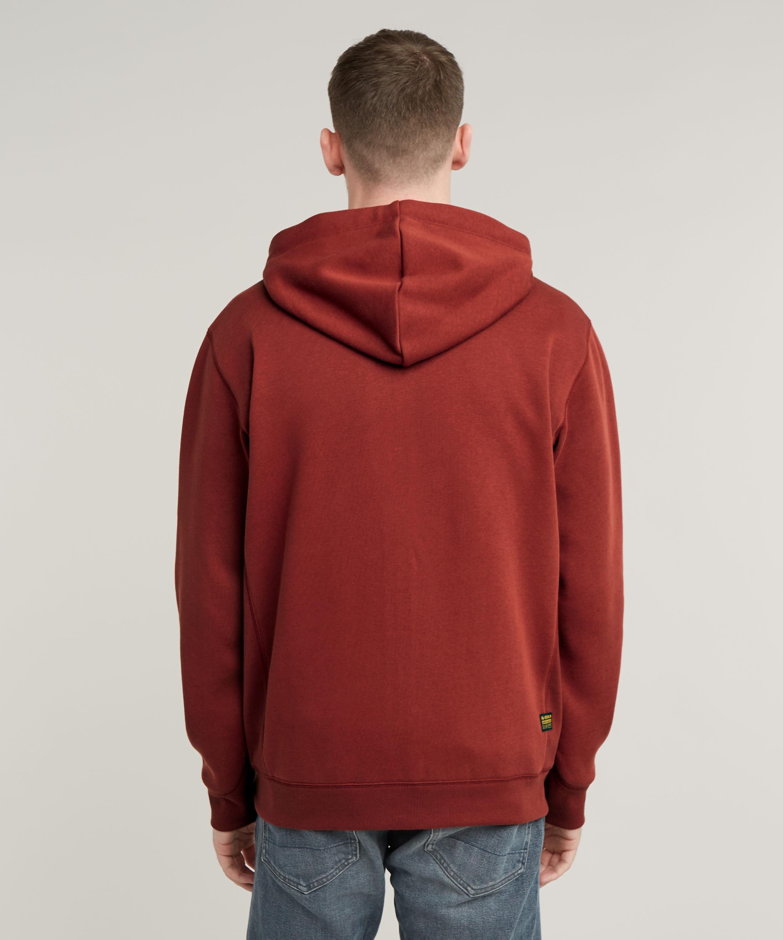 【公式ショップ】PREMIUM CORE HOODED ZIP SWEATER/ベーシックデザインワンポイントロゴジップパーカー ジースターロゥ トップス スウェット・トレーナー レッド