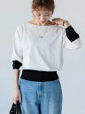 【SALE/35%OFF】Lugnoncure 配色ニットプルオーバー《2025spring catalog item》 テチチ トップス ニット ベージュ ネイビー ホワイト