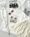 【SALE/10%OFF】MAJESTIC LEGON リボンネコチャンTシャツ マジェスティックレゴン トップス カットソー・Tシャツ グレー ブラック ピン...