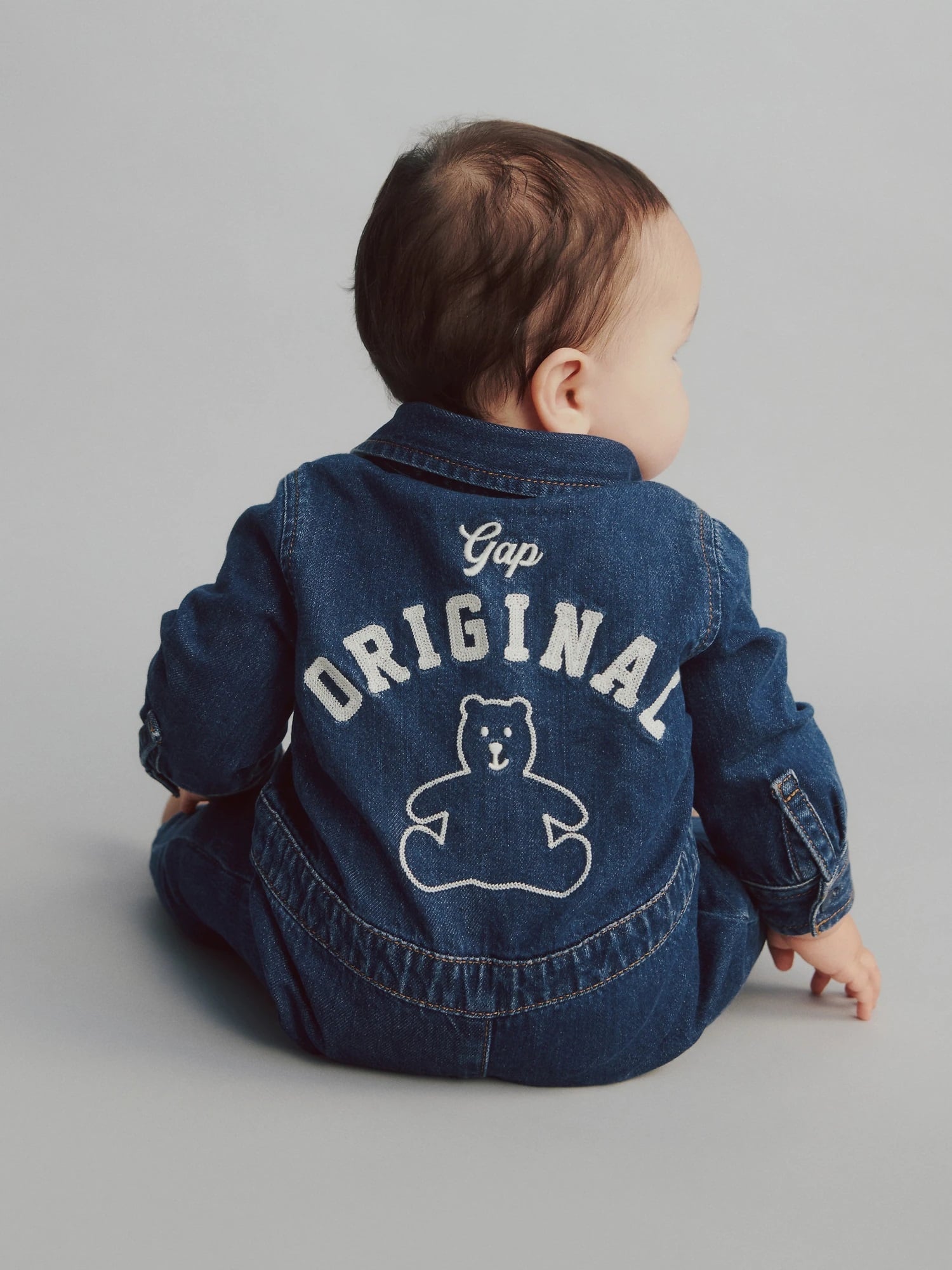 GAP (K)デニム くまさん GAPロゴ カバーオール (ベビー) ギャップ マタニティウェア・ベビー用品 マタニティインナー・肌着 ネイビー【送料無料】