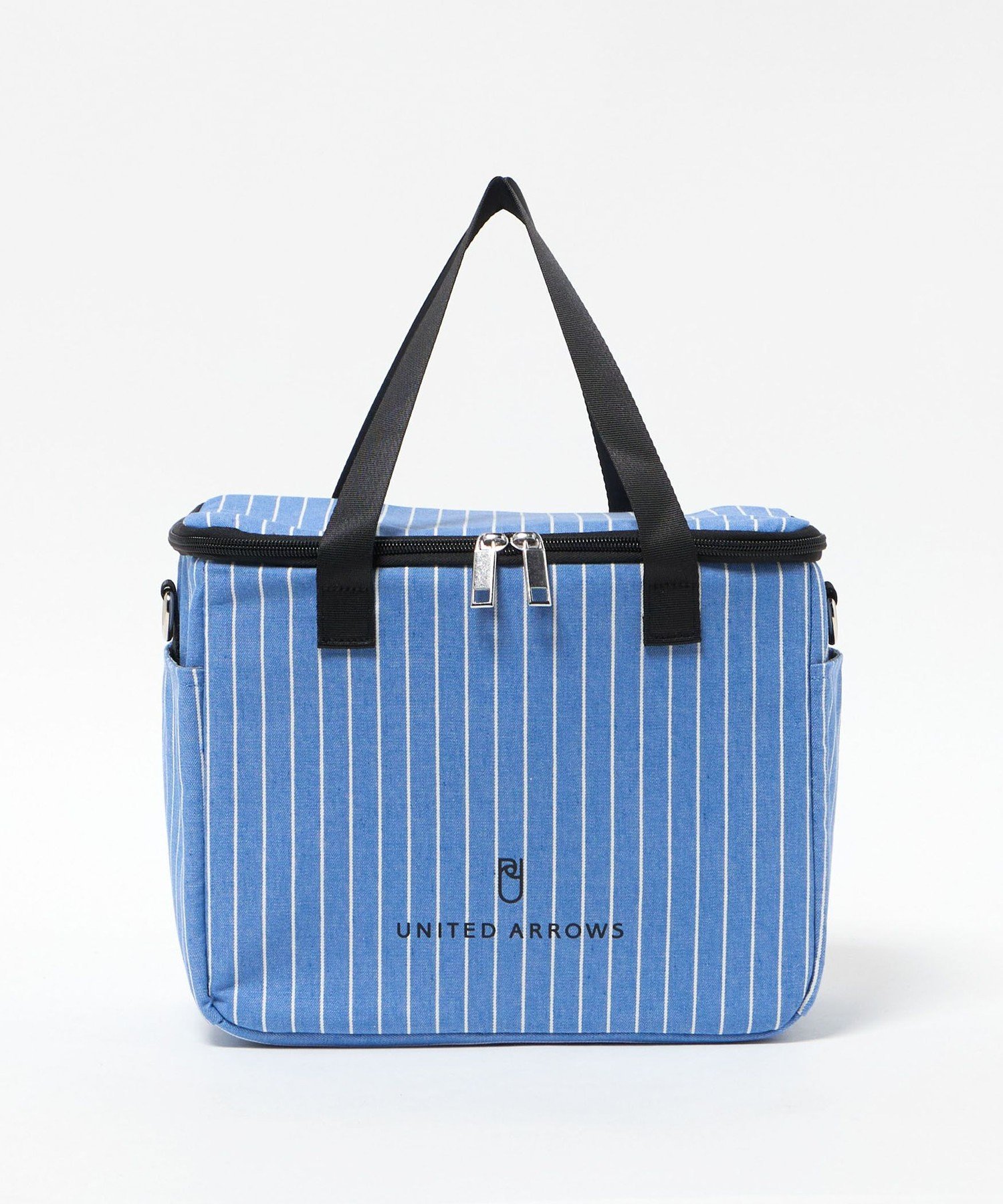 Rakuten - UNITED ARROWS ストライプ ボックス型 トートバッグ M ユナイテッドアローズ ファッション雑貨 その他のファッション雑貨 ブルー ブラック【送料無料】