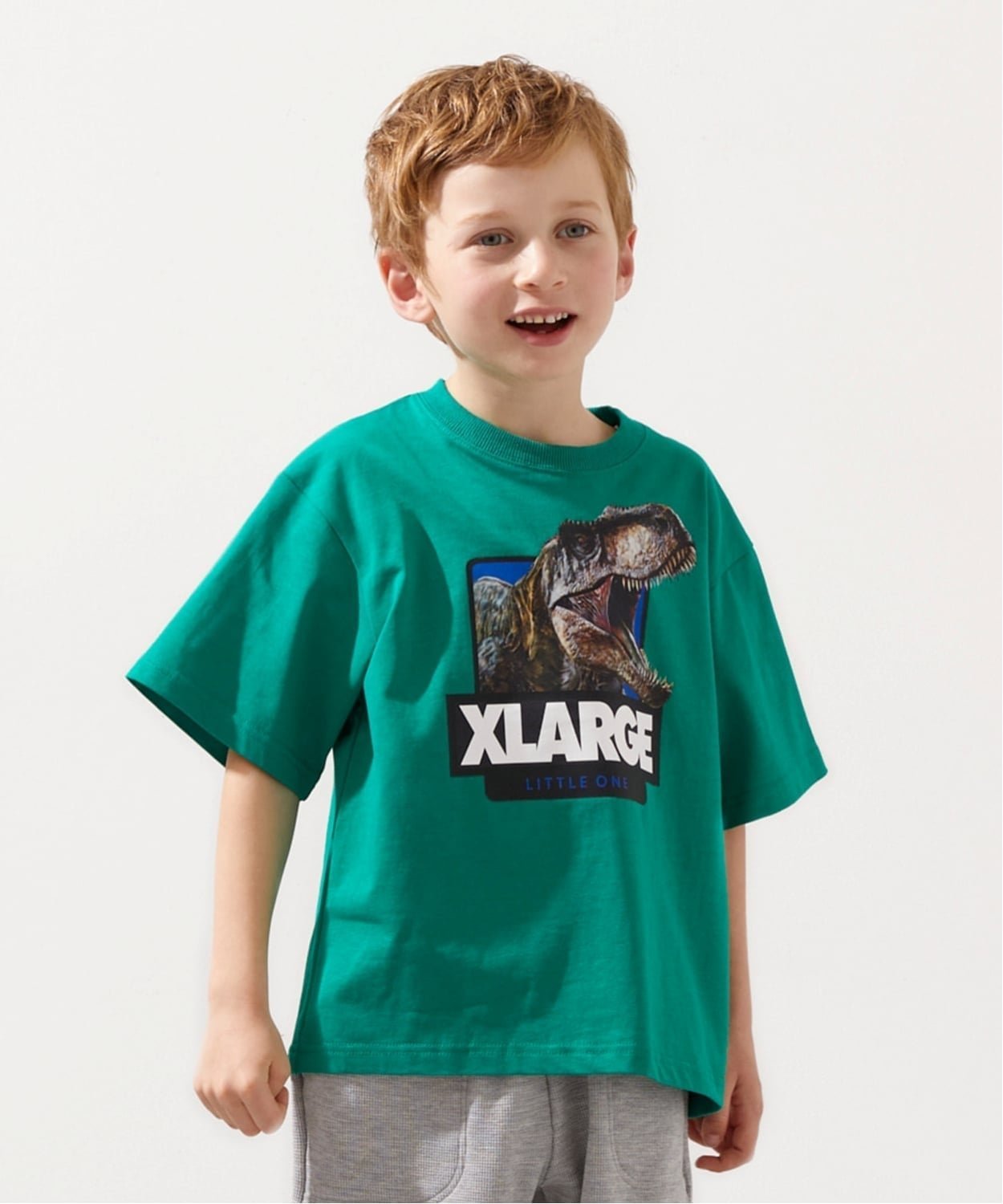 XLARGE KIDS T-REXグラフィック 半袖Tシャツ ナルミヤオンライン トップス カットソー・Tシャツ グレー グリーン